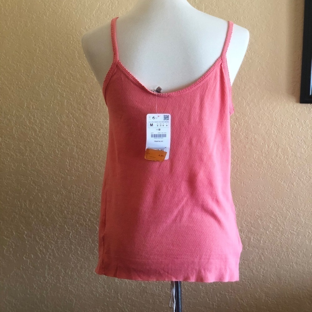 Zara Trafaluc Women’s Coral Tank Top size s m - Picture 2 of 6